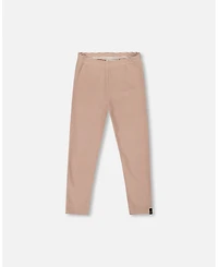 Deux par Deux Girl Rib Striped Leggings Beige and Off-White - Toddler|Child