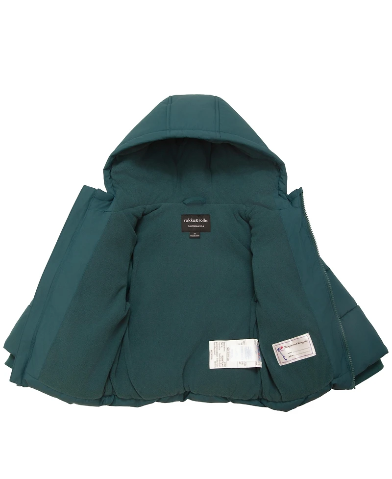 Rokka&Rolla Toddler Boys Fleece Lined Cloud Hooded Jacket