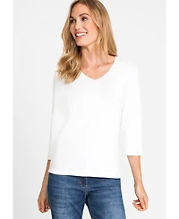 Olsen Women's Embellished V-Neckline T-Shirt