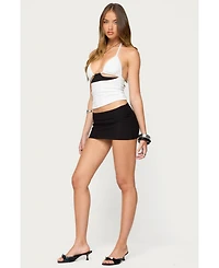 Edikted Women's Powell Textured Cut Out Halter Top