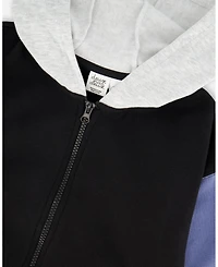 Deux par Boy Full Zip Hooded Fleece Jacket Black - Child