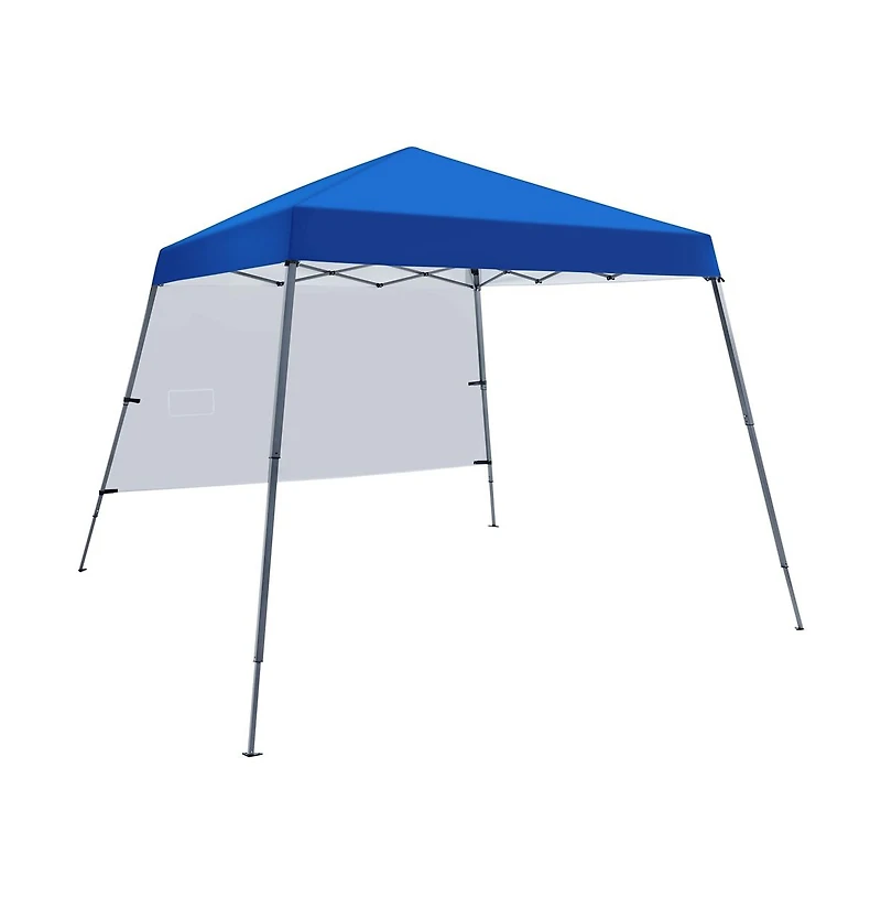 Yaheetech One-person Set Up Pop-up Canopy Tent w/ Side Panel, Slant Leg Instant Storage Bag & 4 Sandbags 8 Ground Stakes, Red