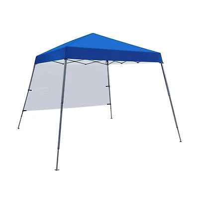 Yaheetech One-person Set Up Pop-up Canopy Tent w/ Side Panel, Slant Leg Instant Storage Bag & 4 Sandbags 8 Ground Stakes, Red