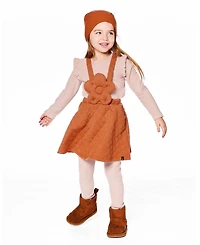 Deux par Deux Girl Rib Striped Top Beige and Off-White - Toddler|Child