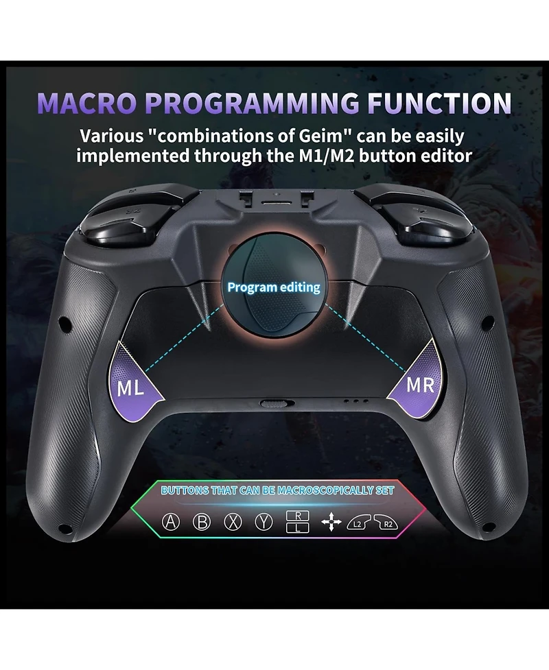 Nbcp Wireless Controller for Nintendo Switch 2, Lite/Oled, with Mouse Touch Back Buttons, Wake Function, Turbo & Programmable
