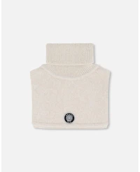 Deux par Kids Unisex Turtleneck Neckwarmer Off-White - Toddler|Child