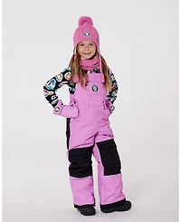Deux par Girl Solid Play Overall Snow Bib Purple - Toddler|Child