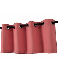 Kate Aurora Teen Decor Poly Cotton Coral Colored Grommet Top Window Valance