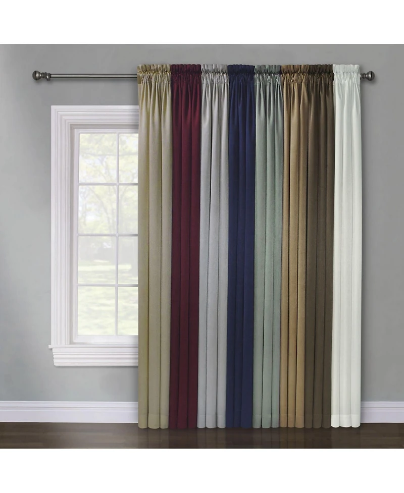 Kate Aurora Basic Faux Silk Rod Pocket Shimmery Sheer Single Window Curtain Panel - in. in