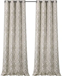 Kate Aurora Living 2 Pack Reversible Geometric Room Darkening Grommet Curtains - 38 in. W x 84 L, Lavender/Purple