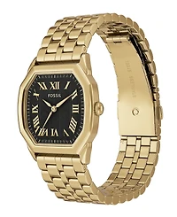 Fossil Women's Harlow Three-Hand Gold-Tone Stainless Steel Watch, 27mm