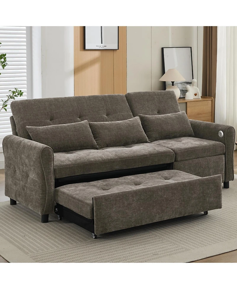 Streamdale Furniture 2-in-1 Sofa Bed with Reversible Recliner