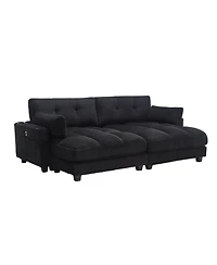 Streamdale Furniture Sleeper Sofa Couch Bed Oversized Chaise Lounge Chair Cozy Cloud Couch