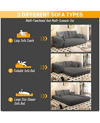 Streamdale Furniture Human Dog Bed Foldable Sofa - Grey