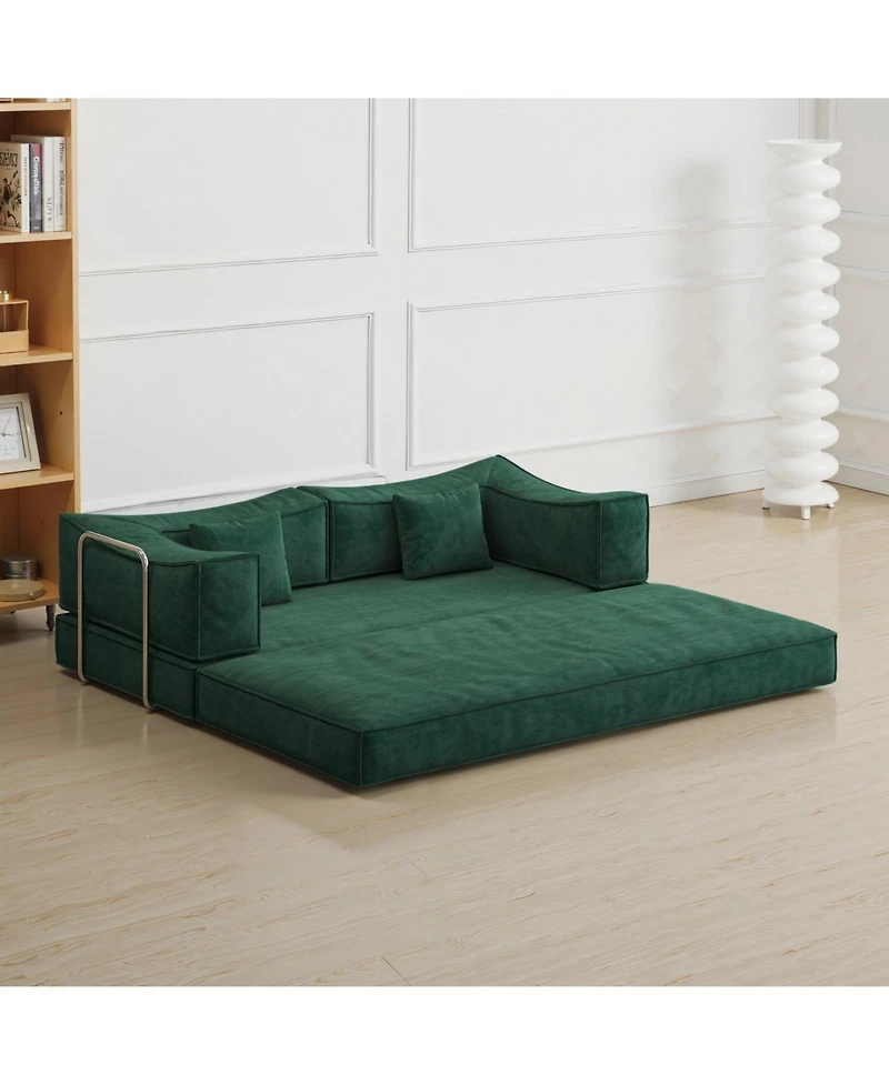 Streamdale Furniture Modular Pudding Block Sofa Bed - Green