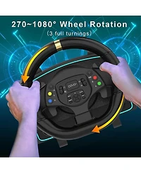Nbcp Xbox One Racing Wheel with Hall Effect Pedals, 900°/1080° Rotation, Dual-Motor Feedback, Compatible with Xbox, Switch, Pc