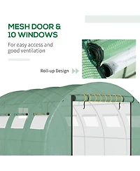 Outsunny Tunnel house with 2 Mesh Doors Hot House, , 13' x 10'