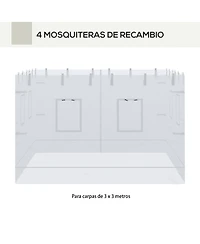 Outsunny Mesh Sidewalls for 10' x 10' Canopy Tent with 6 Windows,