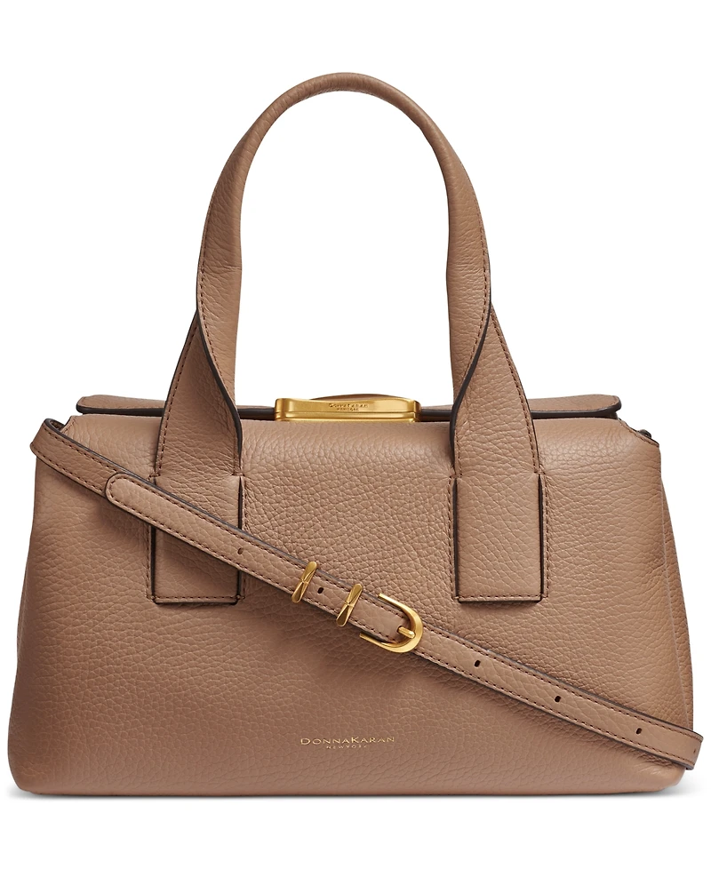 Donna Karan New York Amagansett Soft-Rolled Leather Satchel with Sculpted Magnet Closure