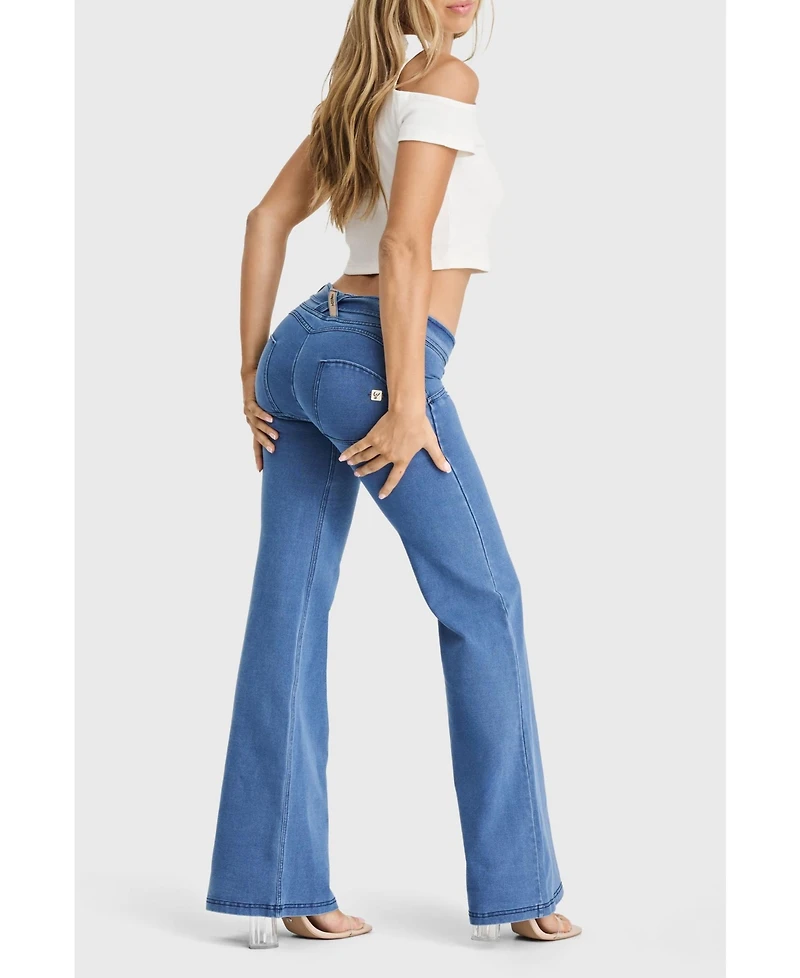 Freddy Women's Belted Low-Rise Sculpting Flare Jeans
