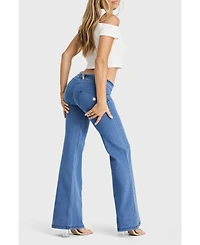 Freddy Women's Belted Low-Rise Sculpting Flare Jeans