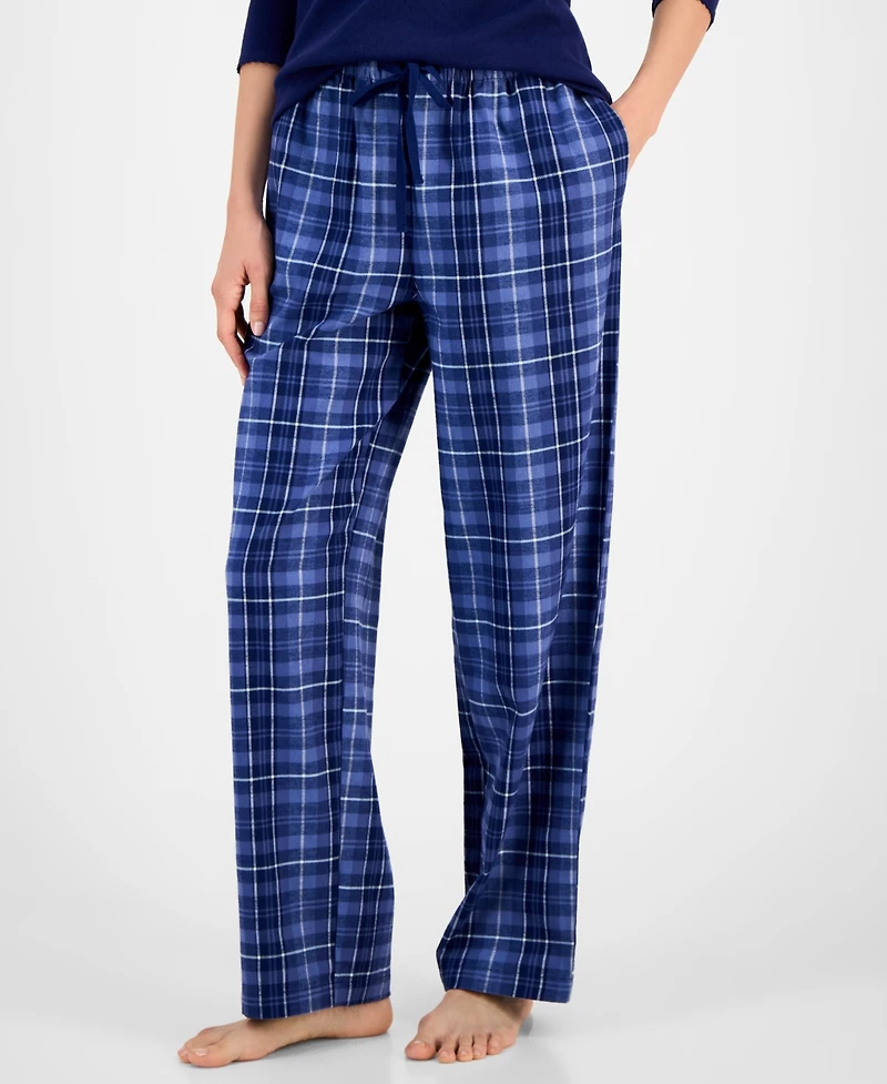 Charter Club Women's Cotton Flannel Plaid Pajama Pants, Created for Macy's