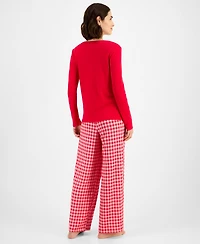 Charter Club Women's Soft Knit Printed Pajama Pants, Created for Macy's