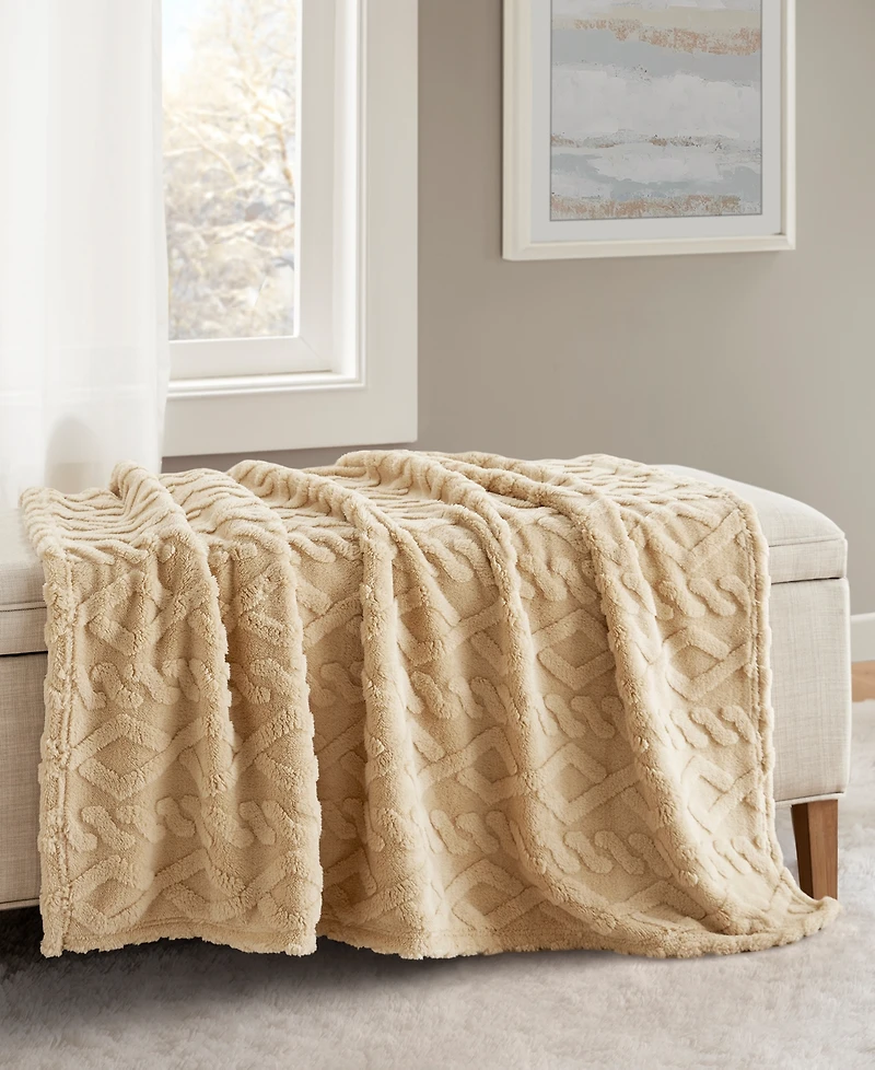 Premier Comfort Cozy Cable Throw Blanket, 50" x 60"