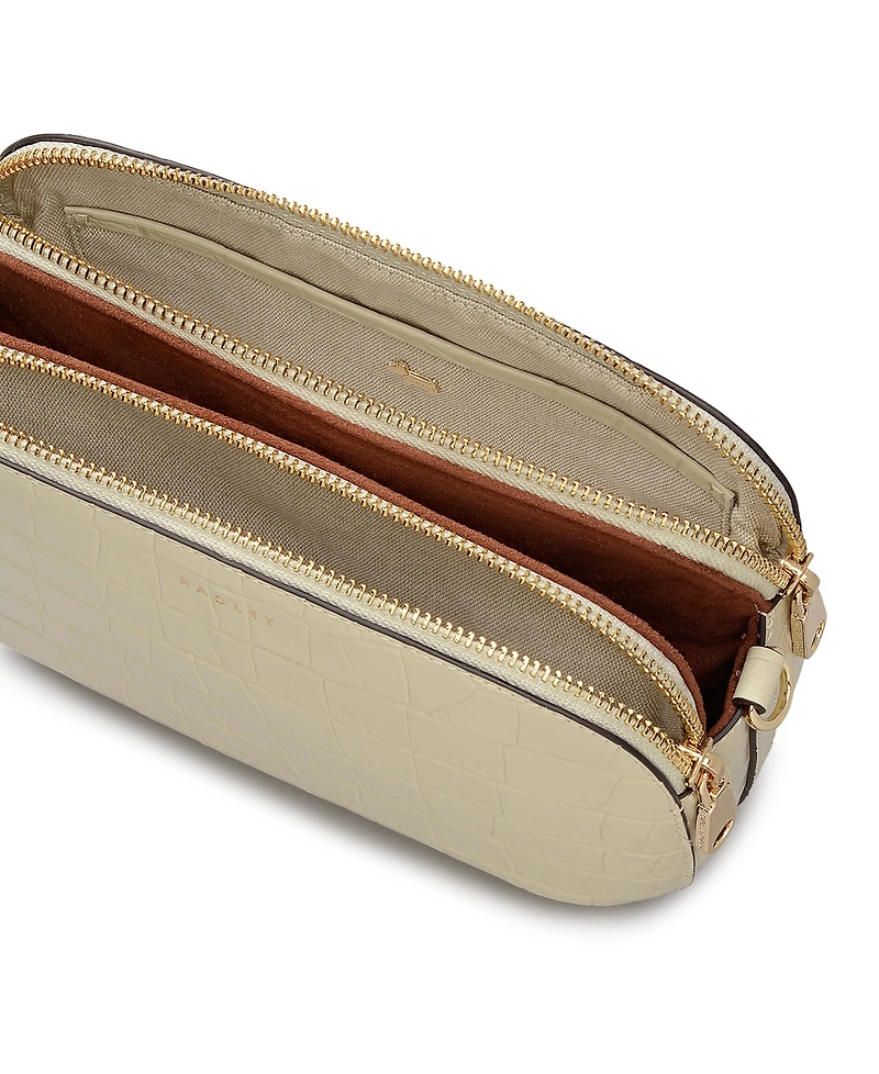 Radley London Dukes Place Faux Croc Small Zip Top Crossbody Bag