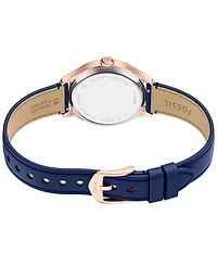 Fossil Women's Gilmore Three-Hand Navy Croco Leather Watch, 28mm
