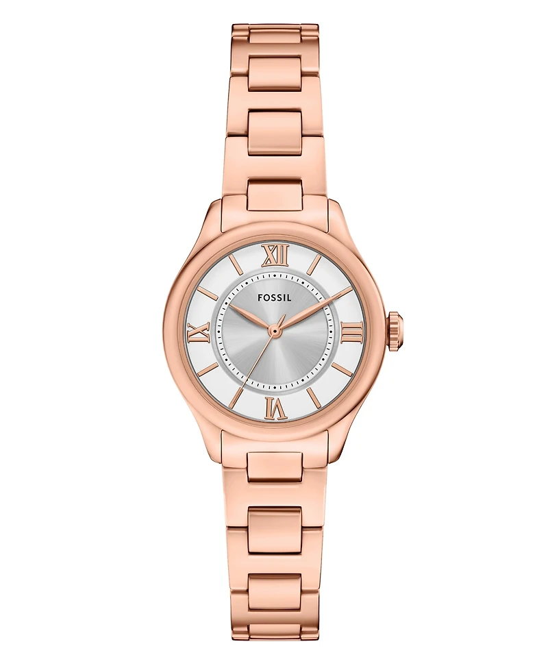 Fossil Women's Gilmore Three-Hand Rose Gold-Tone Stainless Steel Watch, 28mm