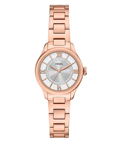 Fossil Women's Gilmore Three-Hand Rose Gold-Tone Stainless Steel Watch, 28mm