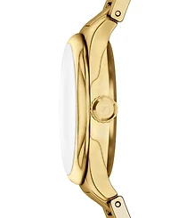 Fossil Women's Gilmore Three-Hand Gold-Tone Stainless Steel Watch, 28mm