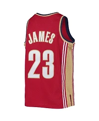 Mitchell & Ness Big Boys and Girls LeBron James Wine Cleveland Cavaliers 2003-04 Hardwood Classics Swingman Jersey
