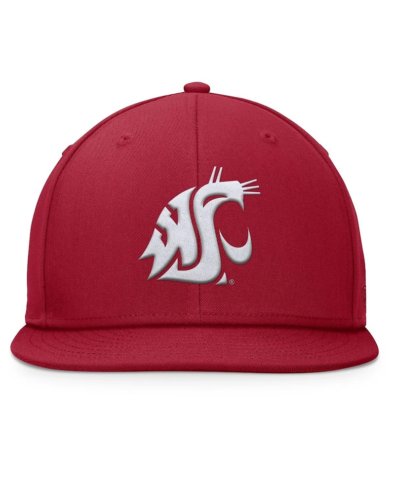 Top of the World Men's Crimson Washington State Cougars Fundamental Snapback Hat