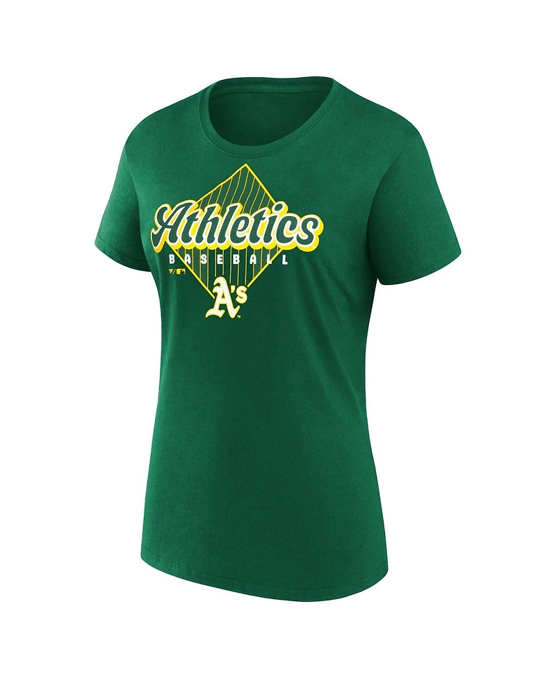 Fanatics Women's Green Athletics Cotton T-Shirt