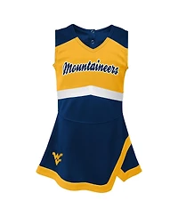 Outerstuff Girls Toddler Navy West Virginia Mountaineers Cheer Captain Dress with Bloomers