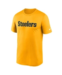 Nike Men's Gold Pittsburgh Steelers Primetime Legend Wordmark Performance T-Shirt