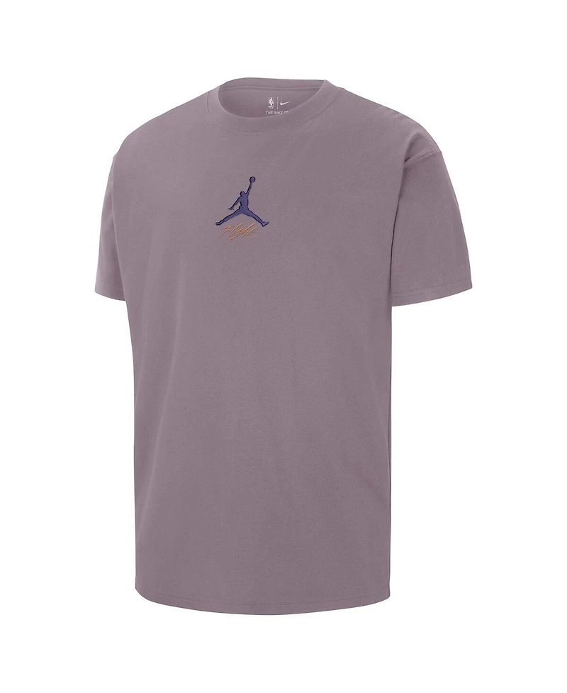 Jordan Men's Purple Phoenix Suns Statement Edition Jumpman Flight Heavyweight T-Shirt