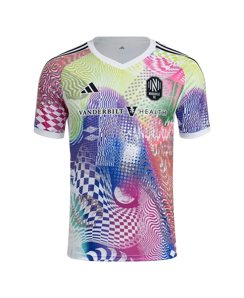 Adidas Men's White Nashville Sc 2025 Pride Pre-Match Jersey