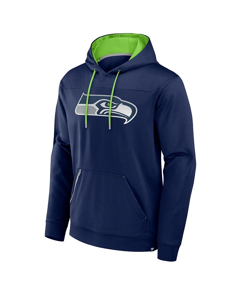 Fanatics Men's College Navy Seattle Seahawks Defender Pullover Hoodie
