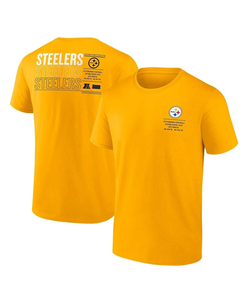 Fanatics Men's Gold Pittsburgh Steelers Repeat Stats T-Shirt