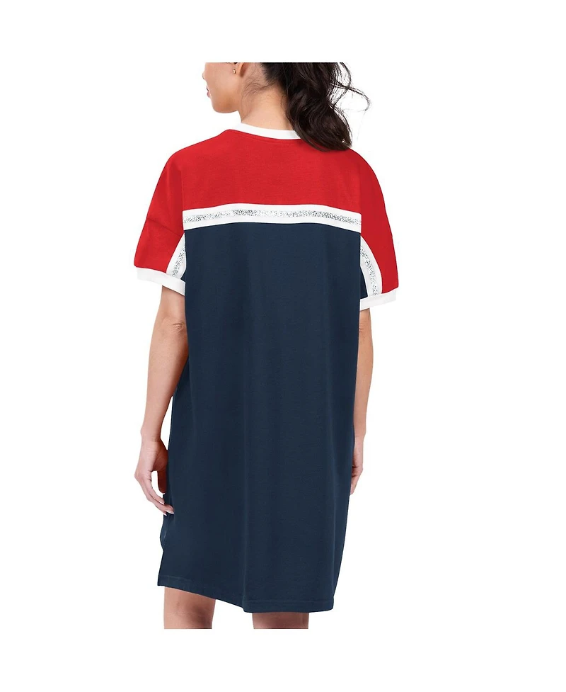 G-iii 4Her by Carl Banks Women's Navy/Red Boston Red Sox Circus Catch Sneaker Dress