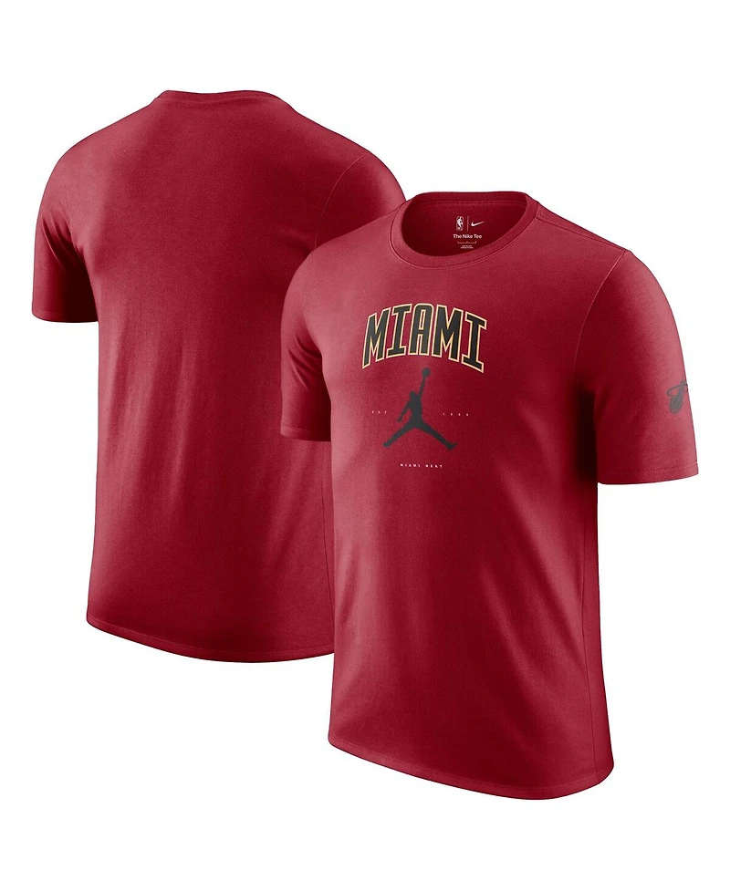 Jordan Men's and Women's Red Miami Heat Essential Cities T-Shirt