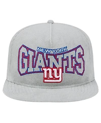 New Era Men's Gray New York Giants Corduroy Golfer Adjustable Hat