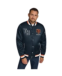 Tommy Hilfiger Men's Navy Chicago Bears Dante Full-Snap Satin Jacket