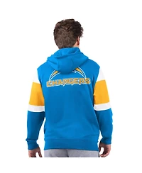 Starter Men's Powder Blue/Gold Los Angeles Chargers Extreme Full-Zip Hoodie
