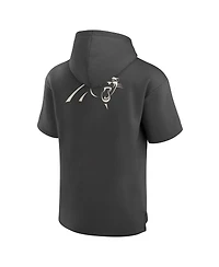 Fanatics Men's Charcoal Carolina Panthers Elements Future Ground Lettering Short Sleeve Pullover Hoodie