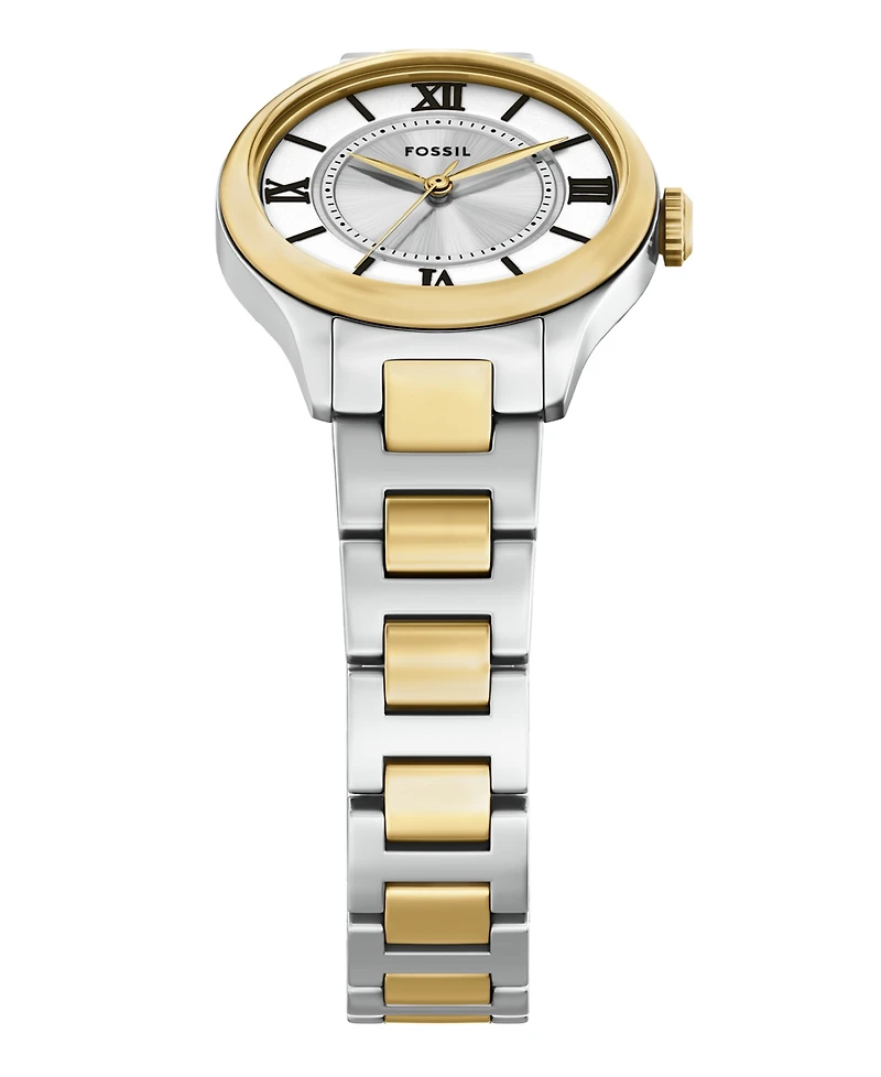 Fossil Women's Gilmore Three-Hand Two-Tone Stainless Steel Watch, 28mm