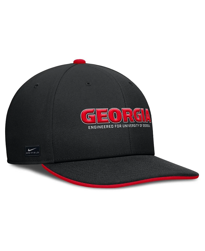 Nike Men's Black Georgia Bulldogs 2025 On-Field Pro Performance Adjustable Hat